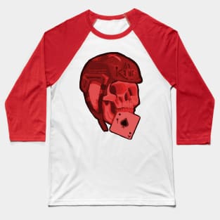 Skull (Red) Baseball T-Shirt